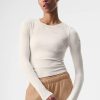 Fitted Ribbed Long Sleeve Crop Top 26413DXY