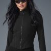 Cropped Stand Collar Zip Up Athletic Jacket 910d