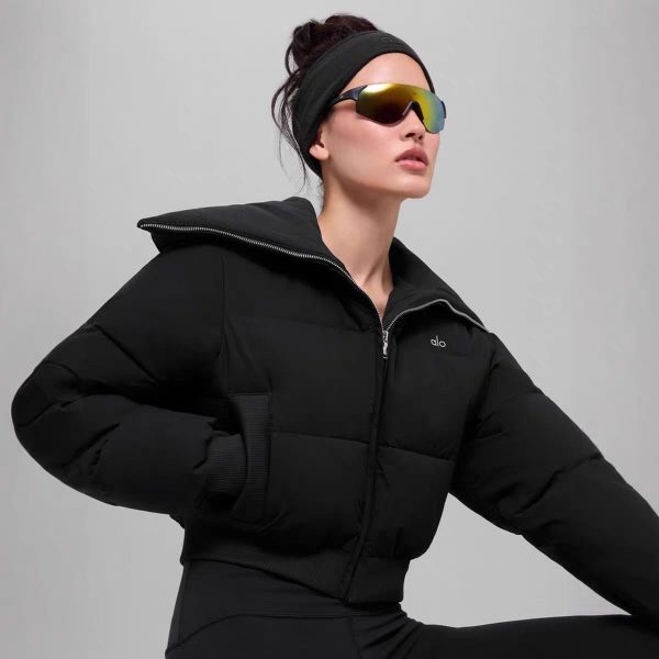 Cropped Wide Collar Puffer Jacket 910h