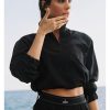 Women's Cropped Half Zip Windbreaker Jacket 912b